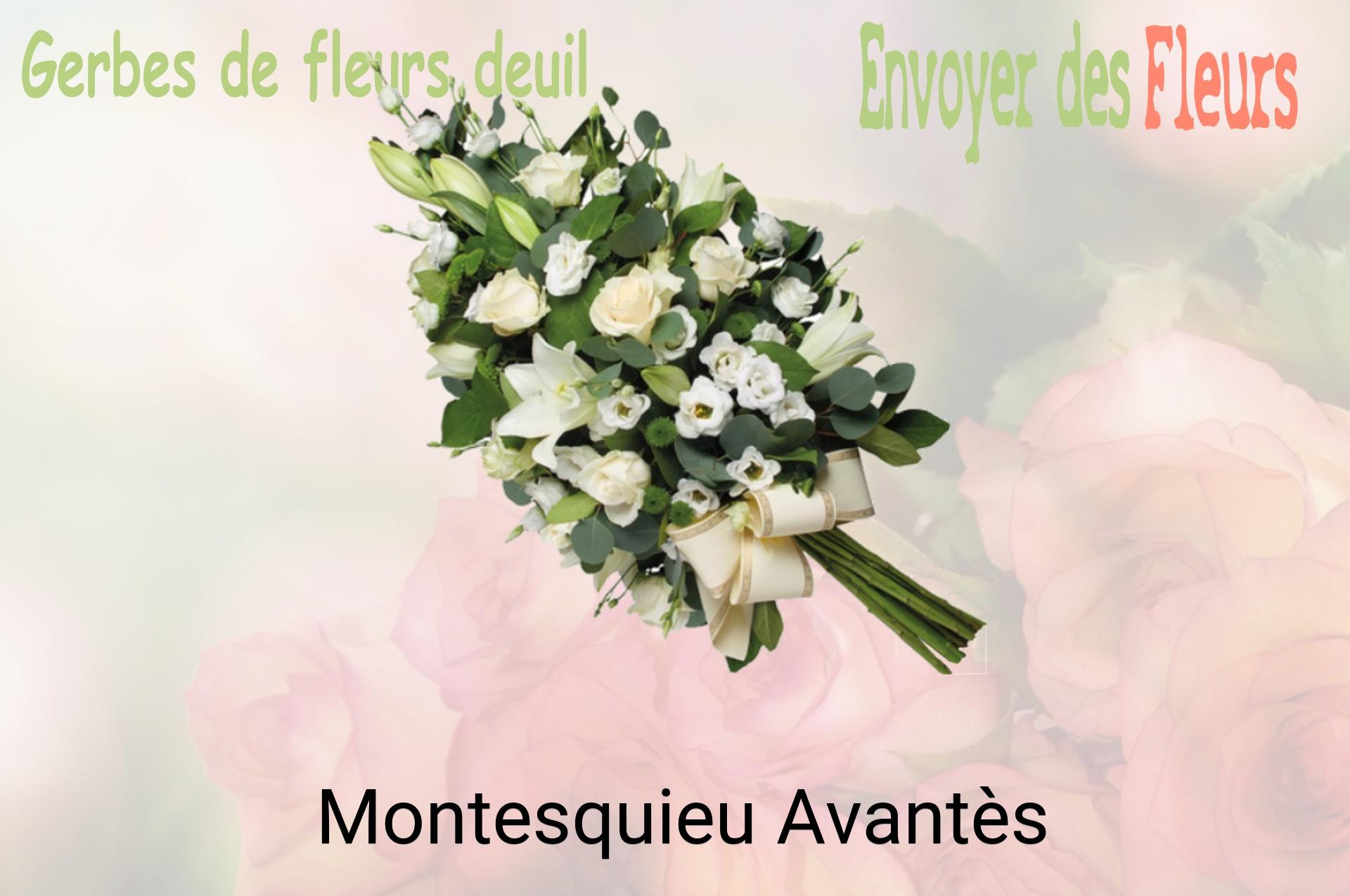 Gerbe de fleurs de deuil livrée à Montesquieu-Avantès